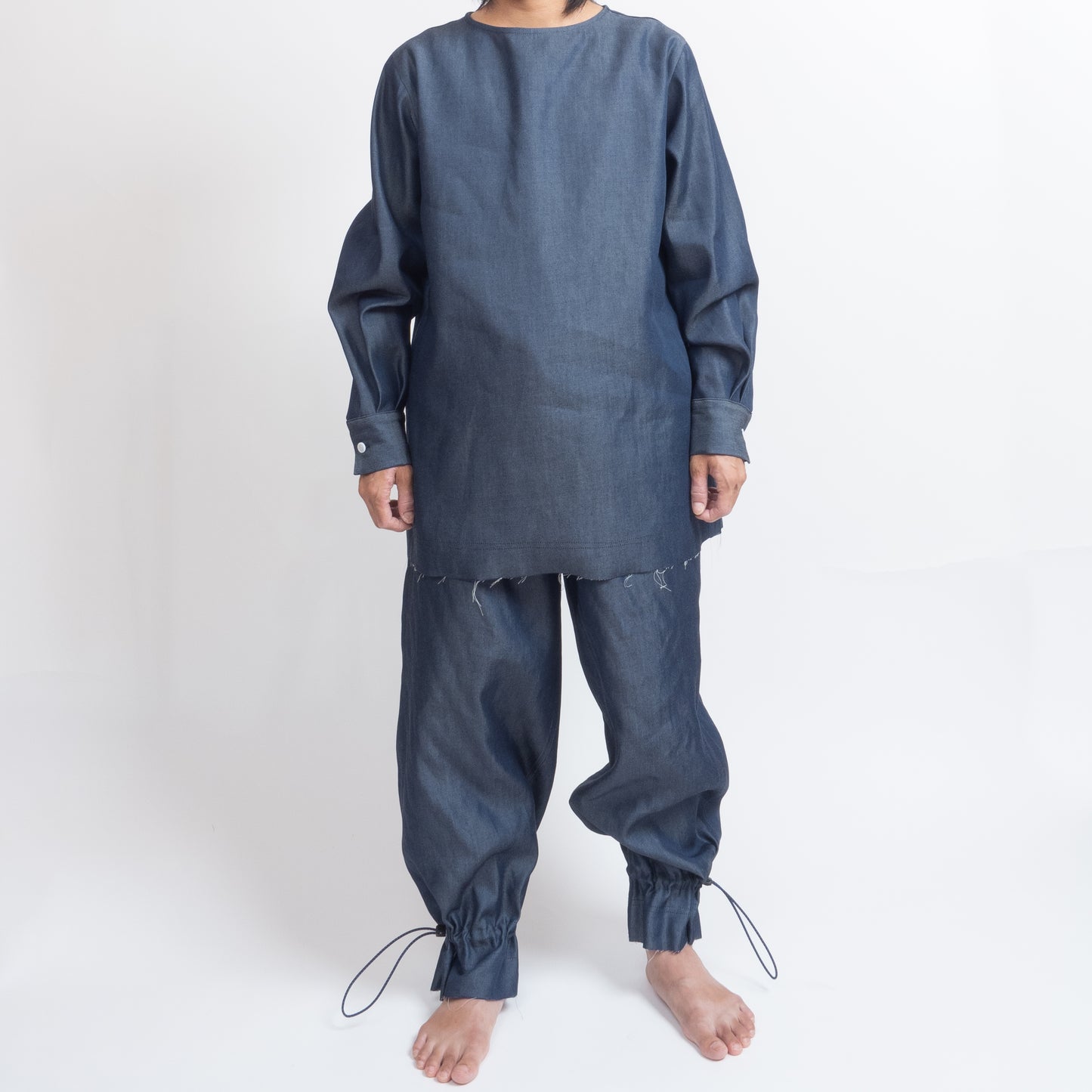 CUT OFF DENIM EASY PANTS カットオフデニムイージーパンツ