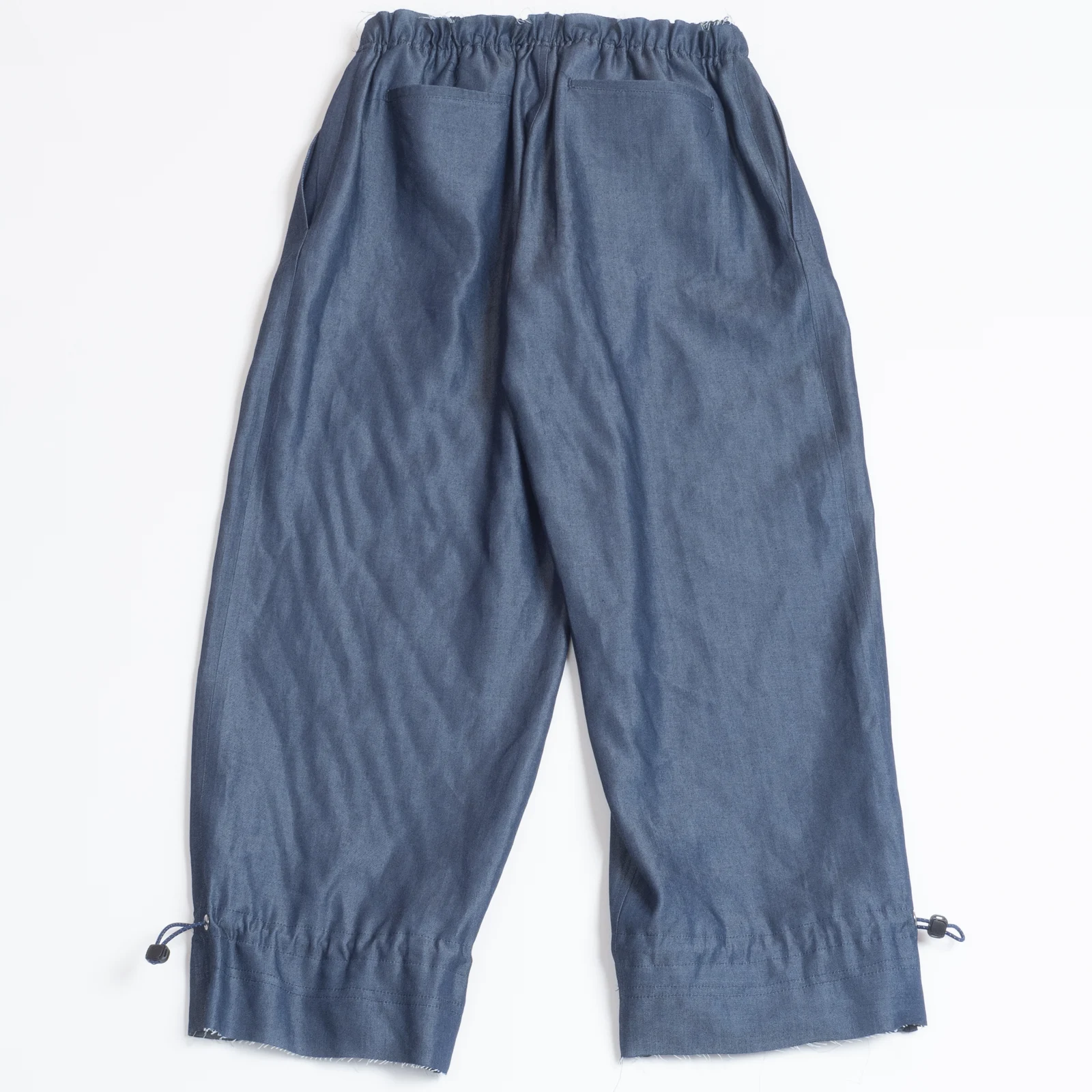 CUT OFF DENIM EASY PANTS